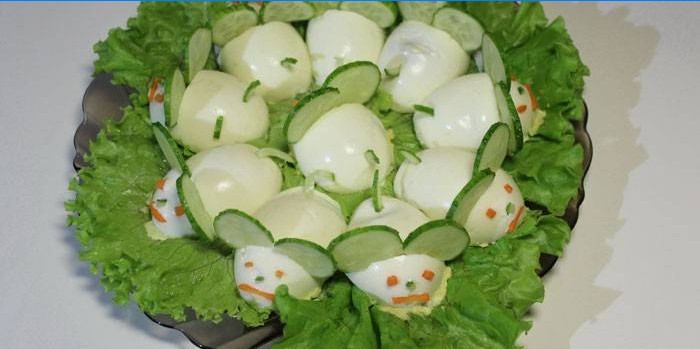 Forrett mus fra egg og agurker