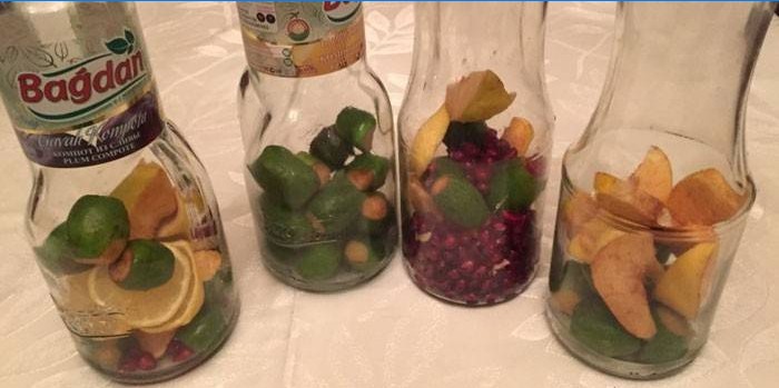 Feijoa, kvede, sitroner og granatepler
