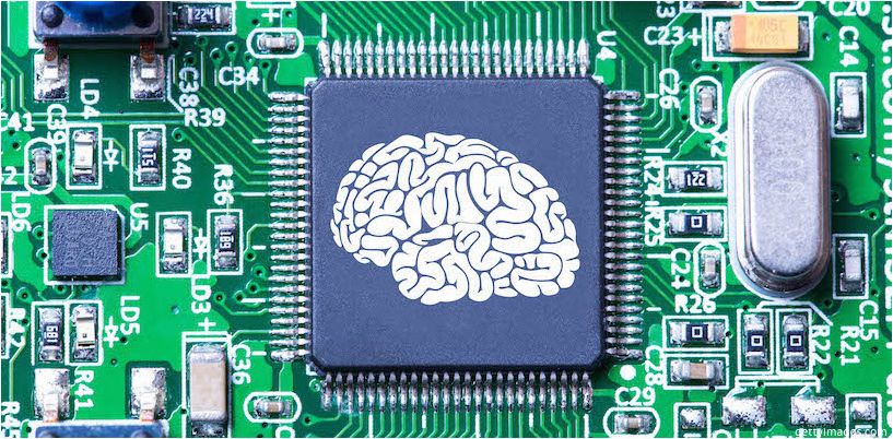 mikrochip med hjernen