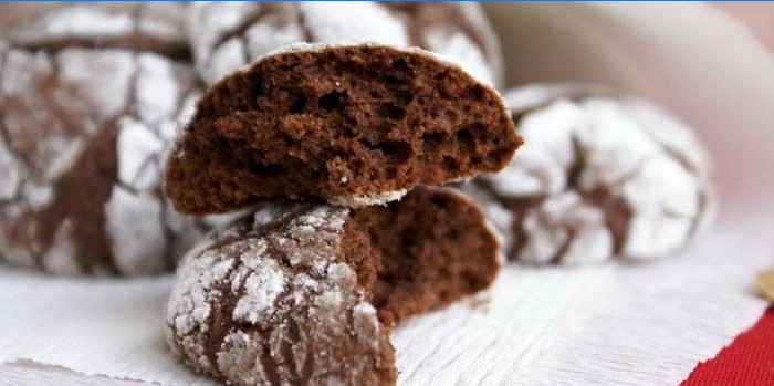 Shortbread Honning Cookies med kakao