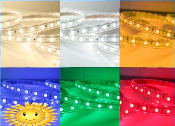 Fargede LED-strips