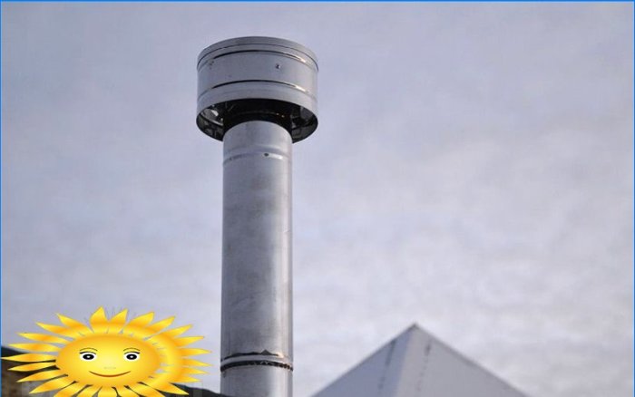 Deflektorer for ventilasjon og skorstein. DIY monteringsinstruksjoner