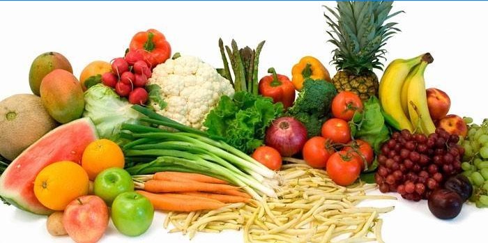 Grønnsaker, greener, belgfrukter og frukt