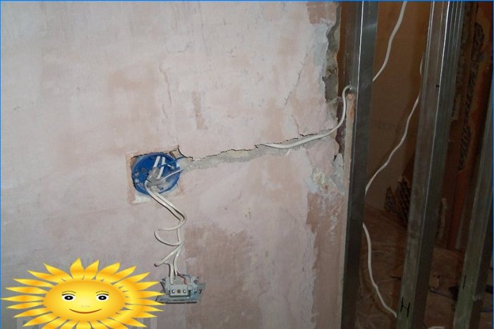 DIY-installasjon av en partisjon med en åpning under døren