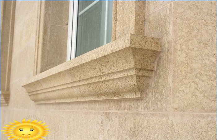 Fasadekorasjon for granitt og marmor