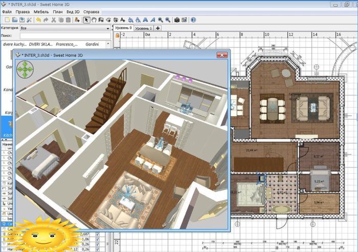 Designe et hus i Sweet Home 3D