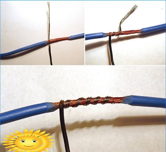 Typer elektriske tilkoblinger for strandede ledninger