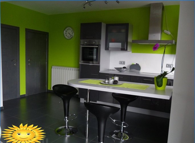 Kjøkken i grågrønne toner