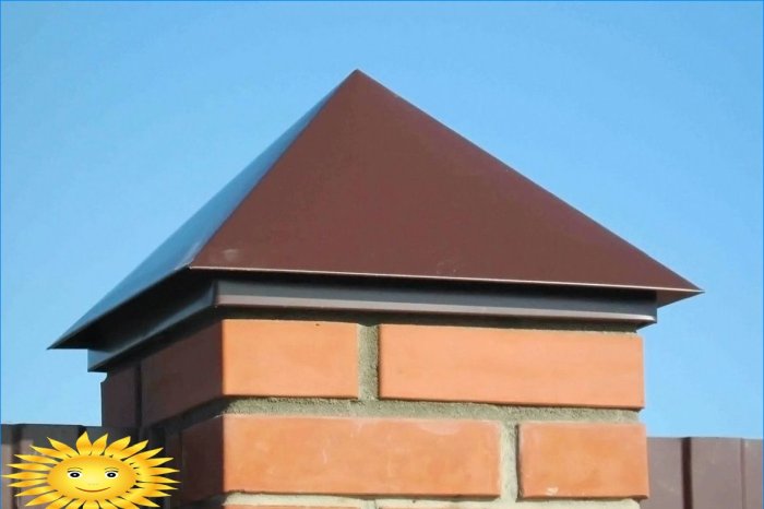 Caps for murstein og betong gjerde stolper: typer og priser