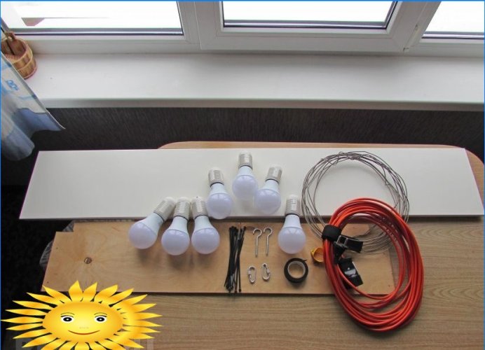 DIY taklampe med LED-lamper