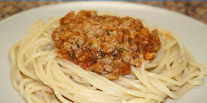 Spaghetti med kjøttdeig
