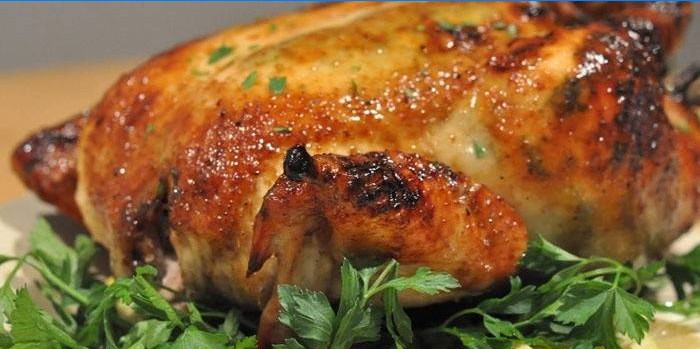 Bakt kylling med friske urter
