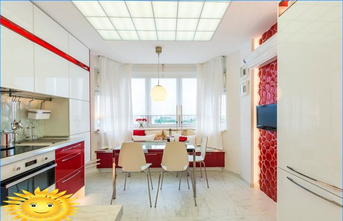 Loggia kombinert med kjøkkenet: bilder og designeksempler