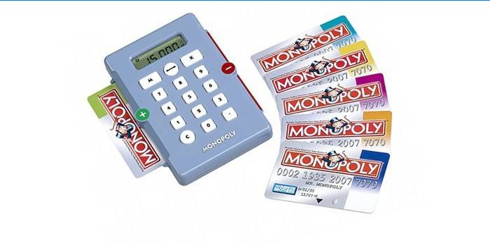 Betalingsterminalen i spillet Monopol og bankkort