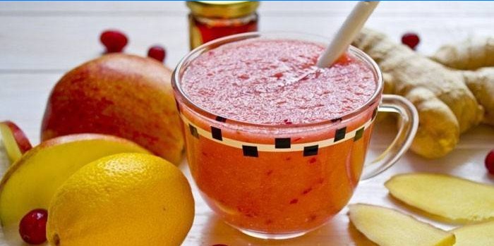 Frukt smoothie i en kopp