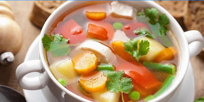 Vegetabilske diett suppe