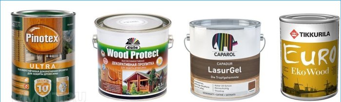 Beskyttelsesimpregneringer for tre: Pinotex Ultra, Dufa Wood Protect, Caparol LasurGel, Tikkurila Euro Eko Wood
