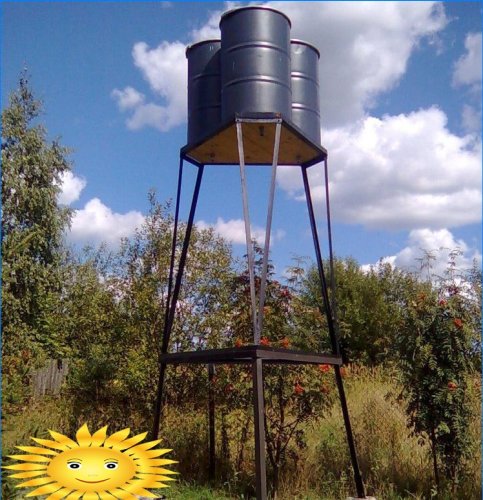 Bygging og beregning av et vanntårn for husholdningenes behov