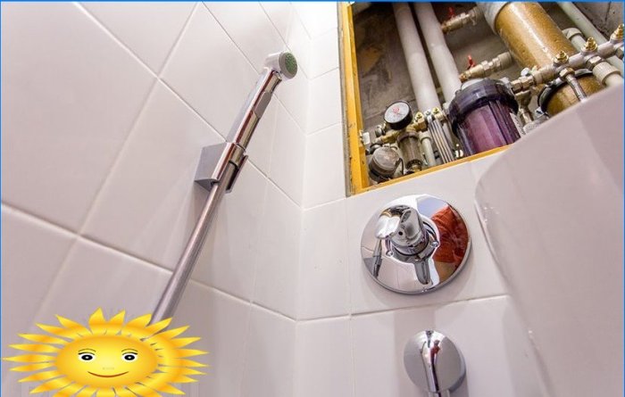 Gjør-det-selv-installasjon av en skjult hygienisk dusj