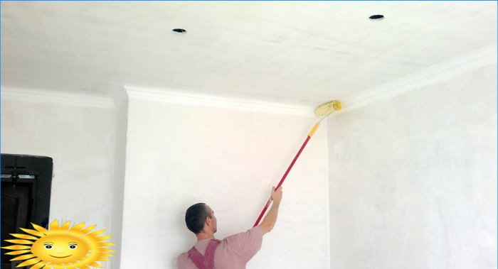 Hvordan male eller tapetsere et tak uten en stige