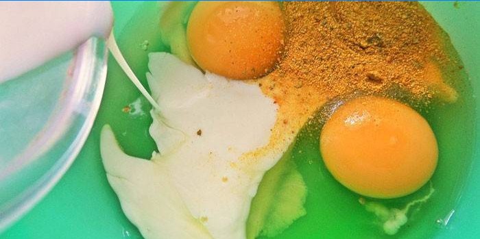 Eggebatteri med sennep