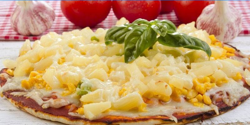 Pineapple and Corn Pizza