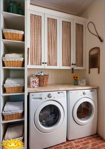 Klesvask i et privat hus: eksempler og funksjoner på arrangementet