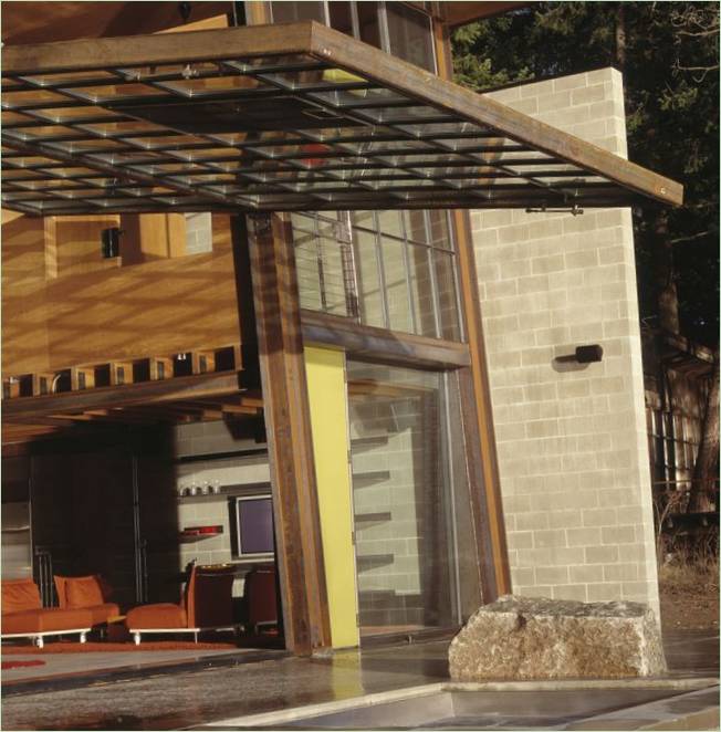Interiørdesign av stuen I Mountain Residence
