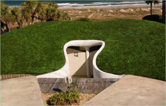 Hus i sanddynene av arkitekt William Morgan