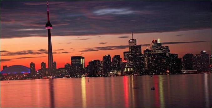 Utsikt over nattbyen Toronto