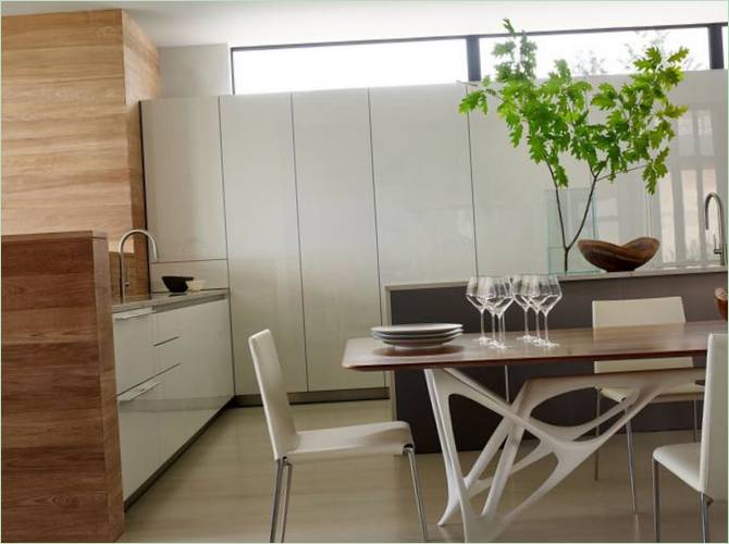 Moderne kjøkken interiørdesign i et privat hus