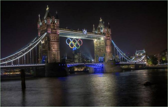 Olympiske ringer på broen