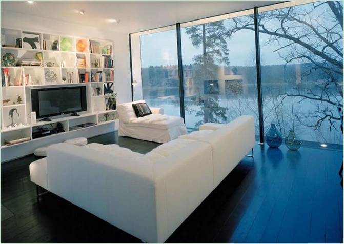 Elegant minimalistisk stue interiør