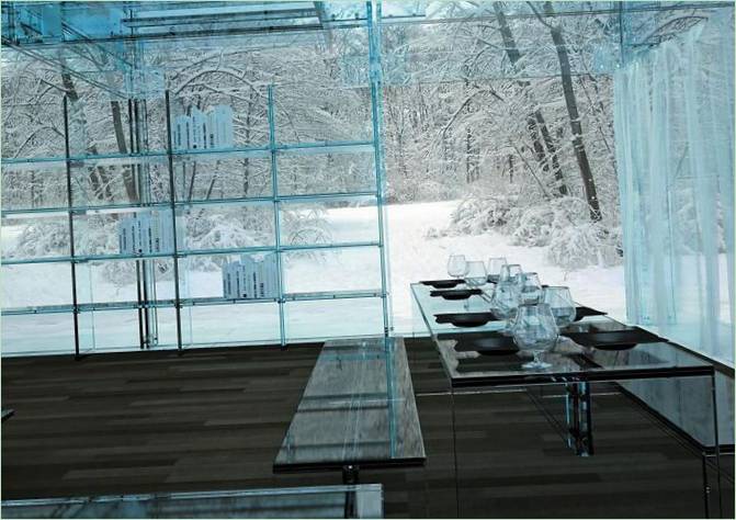 Glass interiør I et glasshus Av Santambrogio Milano