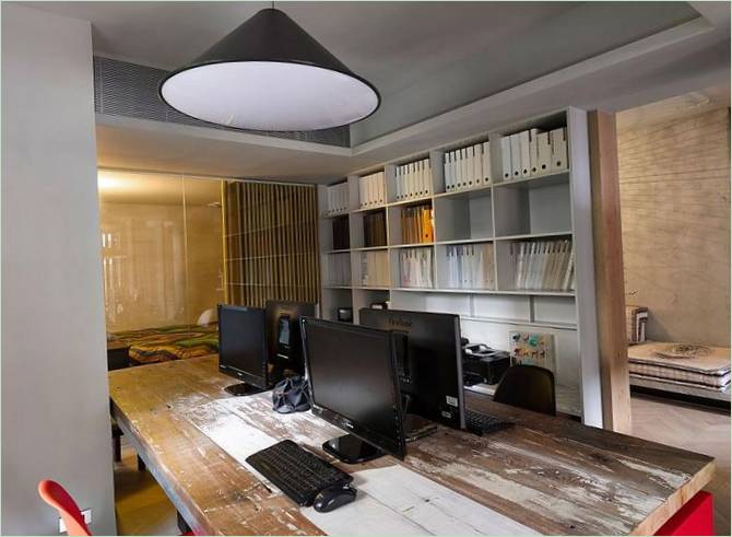 Interiørdesign av et boligkompleks kombinert Med Ganna Studio-kontoret