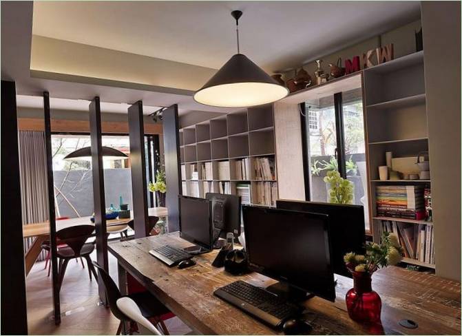 Interiørdesign av et boligkompleks kombinert Med Ganna Studio-kontoret
