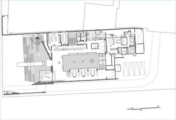 Plan av et privat hus Casa De Flore