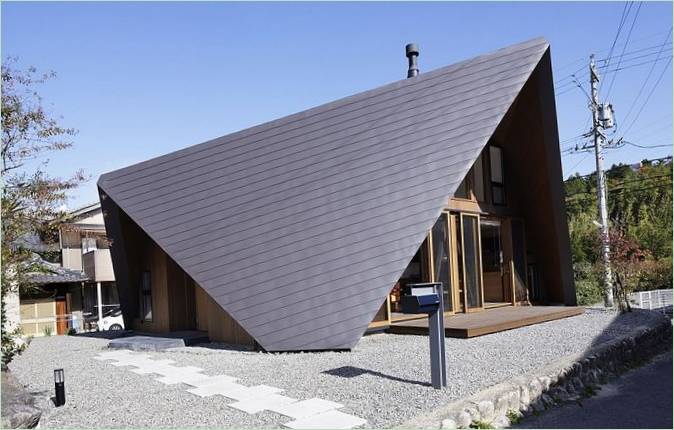 Utsiden Av Origami Huset I Japan