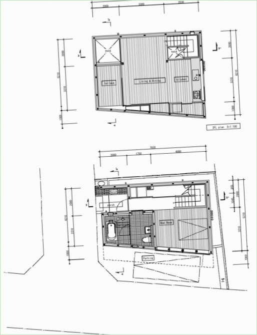 Plan diagram av et privat hus Mishuku II