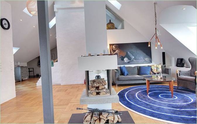 Skandinavisk stil stue interiør