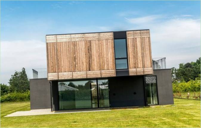 Fasade av et transformatorhus av Henning Larsen Architects, Danmark