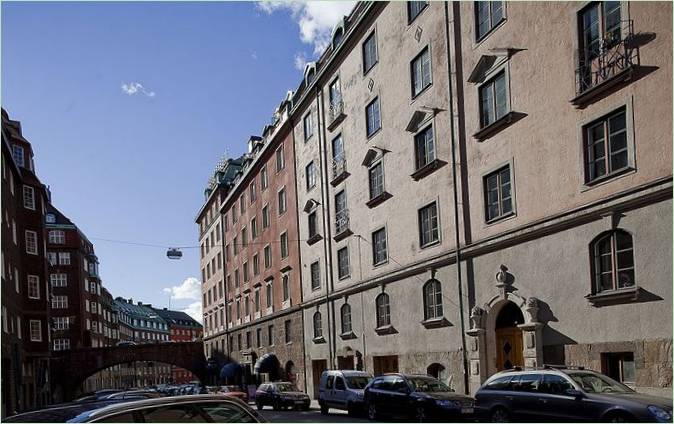 Fasaden til et penthouse I Stockholm