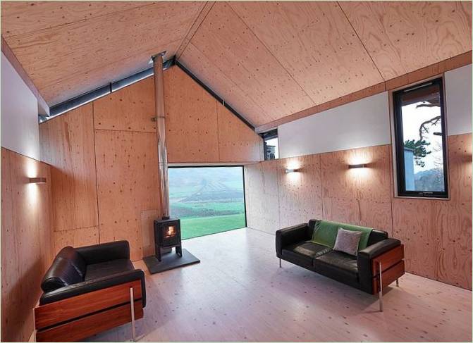 Interiørdesign av stuen til et landsted