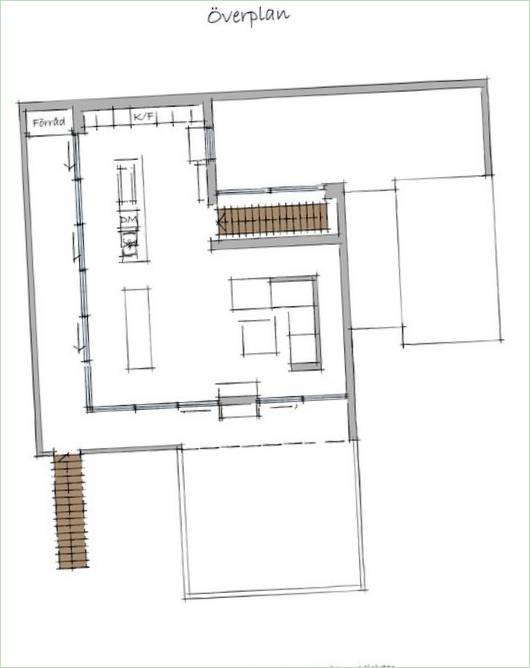 Plan diagram av andre etasje