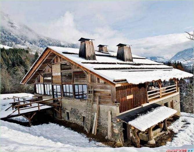 Hyttedesign i Alpene av arkitekten Lionel Jadot