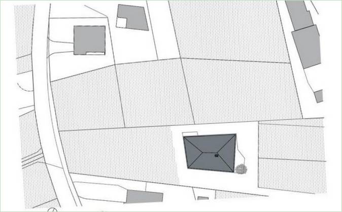 Planen for landstedet Magliocco House I Sveits