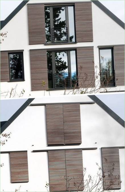 Moderne skodder på vinduer og dører