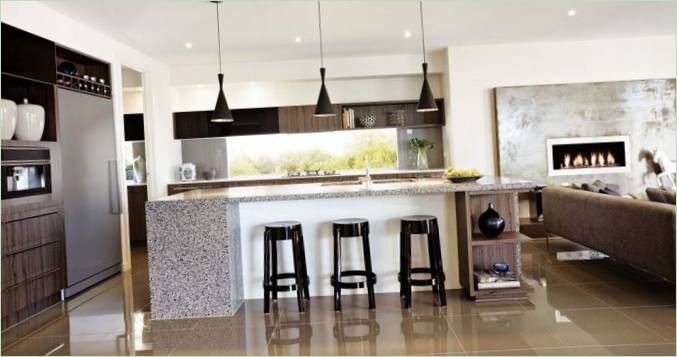 Kjøkkenet til det koselige Vetra MK2-huset I Australia