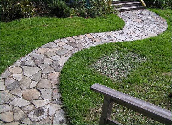 Stone garden path