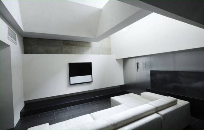 Interiør av stuen til et privat hus I Shiga